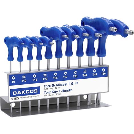 10er-Set Torx-Schlüssel T9-T50 – Chrom-Vanadium-Stahl – Ergonomischer T-Griff – Für Innensechskantschrauben – Werkstatt und Haushalt (1/5)