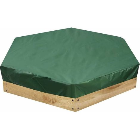 SR 210D Tissu Oxford Vert Hexagonal Bac à Sable Couverture Bac à Sable Bâche en Tissu Oxford avec Cordon de Serrage Maison Jardinage Antipoussière et Imperméable (230-200cm) (1/4)