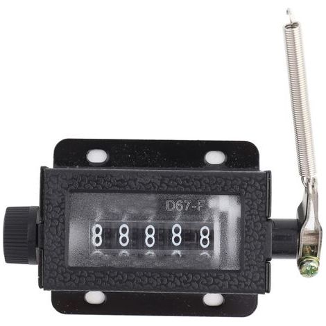 Compteur mécanique manuel 5 chiffres – Précis et robuste pour machines d’impression et enroulement textile (1/5)