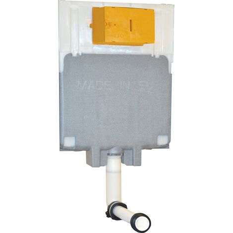 Regiplast – Réservoir de chasse d'eau encastré 455x580x80mm – Double chasse 3/6L – Alimentation latérale gauche – Isolation anti-condensation (1/2)