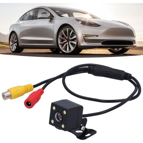 Caméra de recul voiture 140° 4 LED HD vision nocturne montage plaque d'immatriculation universel 12V