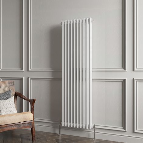 Traditional 2 Column White Radiator (1500mm H × 470mm W) – 5222 BTU / 1530W – Cast Iron Style (1/5)