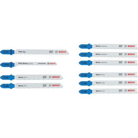 Bosch Stichsägeblatt Set Metal Advanced, 10-tlg.