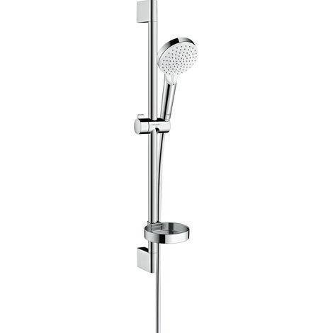 Hansgrohe – Set de douche thermostatique Crometta Vario 65 cm – Douchette à main avec jet Rain et IntenseRain – Flexible 1,60 m – Porte-savon intégré