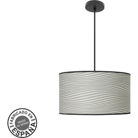 Pendente Fashion 2xe27 Nero/Grigio Groove Regx40x40cm C/diffusore