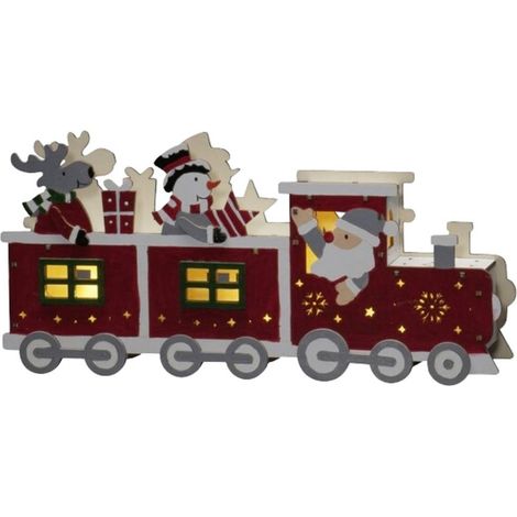Konstsmide 3258-550 Silhouette à LED train Express de Noël blanc chaud LED blanc chaud minuteur, avec interrupteur (1/3)