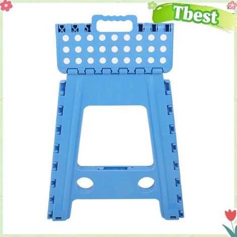 Tbest tabouret en plastique Tabouret pliant à pois en plastique, chaise pliable jeux flotteur point bleu saphir (1/5)