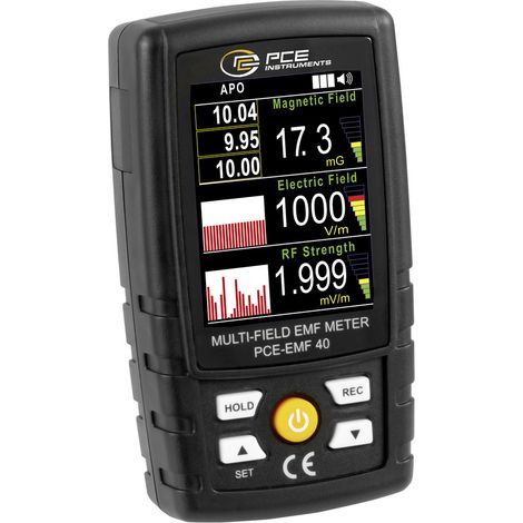 PCE Instruments PCE-EMF 40 Magnetfeldtester bis 2000 V/m 3-Achsen Messung für Nieder- & Hochfreque (1/5)