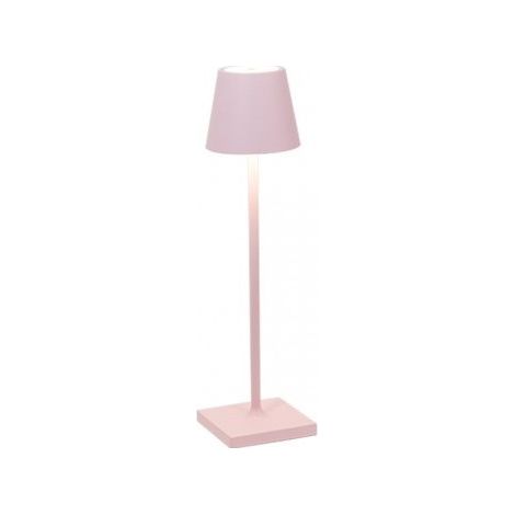 Lampe de table LED Poldina Pro Micro Pink, rechargeable et dimmable avec une autonomie allant jusqu'à 12 heures