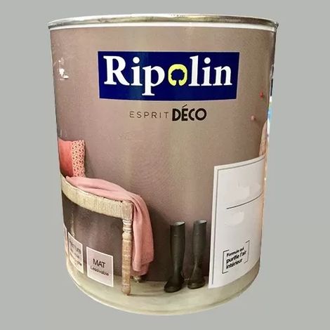 RIPOLIN Peinture Esprit Déco Gris velours Mat 1 L (1/2)
