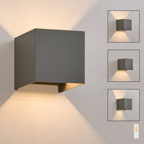 GBLY Lampada da parete a LED Lampada da parete per interni/esterni: Lampada per esterni Bianco caldo IP65 Antracite Lampada da parete per esterni G9 Luce di casa Camera da letto Corridoio Scale