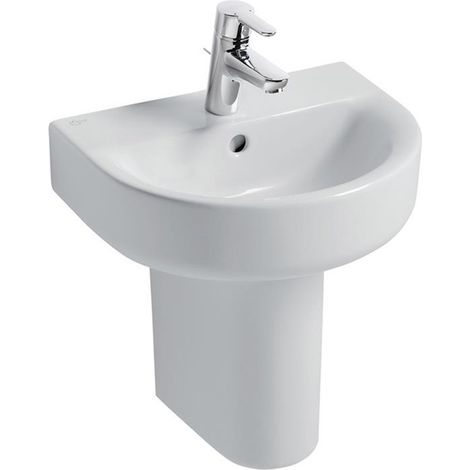 Ideal Standard Concept Arc Handrinse Basin and Semi Pedestal 450mm Wide 1 Tap Hole (1/5)