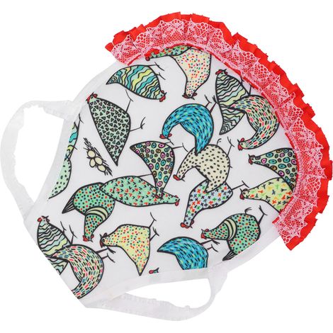 Tablier élastique en dentelle pour poules, protège-plumes, gilet pour poules, canards et oies, motif poules colorées (1/5)