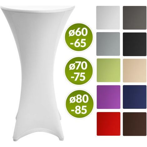 Beautissu Stehtischhusse Stella Stretch	Weiß, 60cm ∅ (1/5)