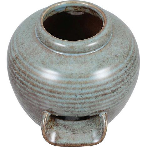 Fontaine en pot de céramique avec cascade à circulation, design traditionnel résistant aux intempéries, système d'eau autonettoyant, convient aux bassins de jardin extérieurs et aux aquariums. (1/5)