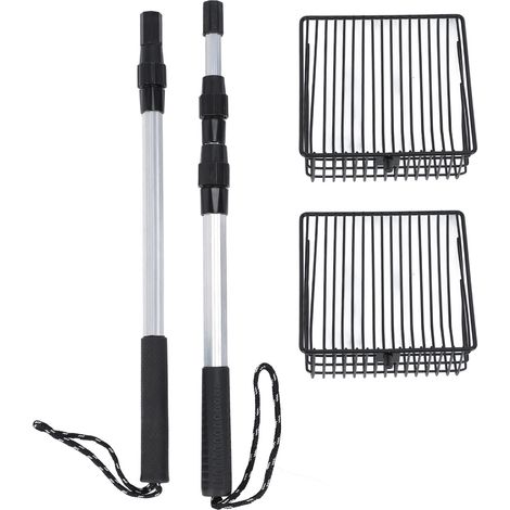 Toivize Pelle à litière extensible avec manche long en métal et système de verrouillage par poussée pour chats et poulaillers (1/5)