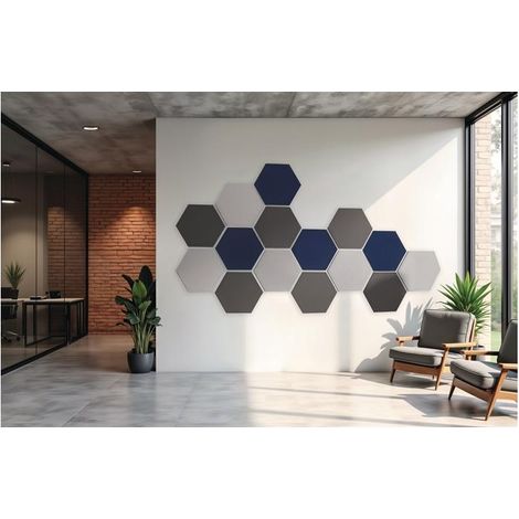 MAGNETOPLAN Akustik-Wandpaneele selbstklebende Rückseitegrau B370xH320mm