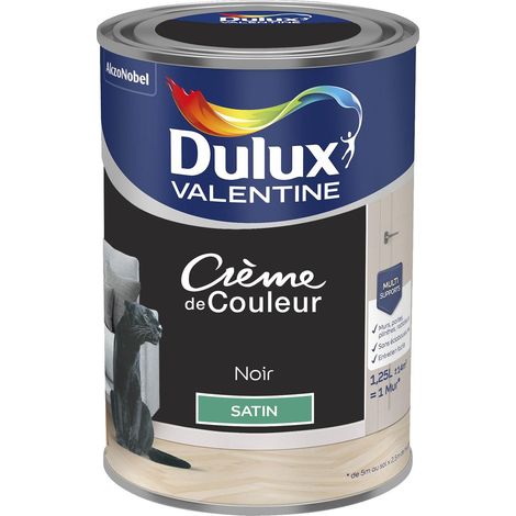 [PROMO] Peinture Crème De Couleur Satin Noir 1,25 L - Dulux Valentine