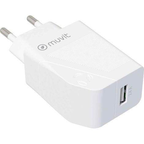 Muvit pour changer de chargeur dewall usb 2.4a 12w white (1/5)