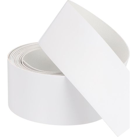 Bande de Chant 3 Mètre x 55mm, Bande Bordure Meuble Masquage Préencollé en PVC, Placage Contreplaqué Flexible avec Adhésif Thermofusible pour Bords Meuble Étagère Panneaux, Blanc (1/5)