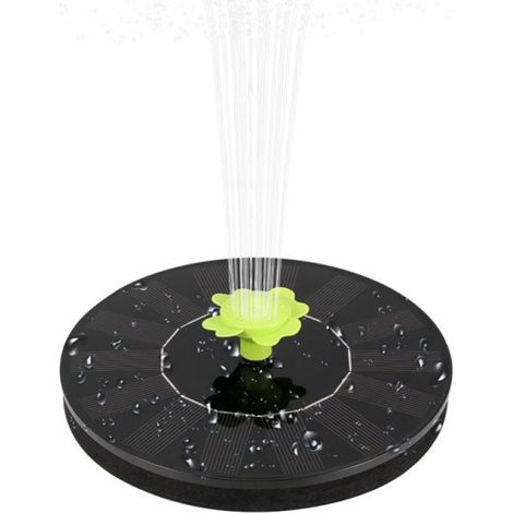 Pompe solaire pour fontaine à oiseaux, fontaine solaire 1,4 W avec 5 buses, fontaine à énergie solaire