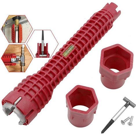 8 En 1 Cl Kit Cl Plomberie Tuyau D'eau Outil Robinet Vier Installateur (1/5)