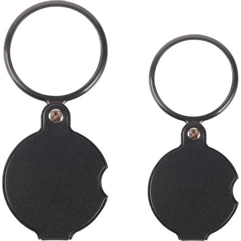 2 ensembles Petite loupe de poche 10x Loupe de lecture Loupe de bijoutier avec loupe pliable de 60 mm / 70 mm de diamètre pour livres, journaux, magazines, pièces de monnaie, timbres