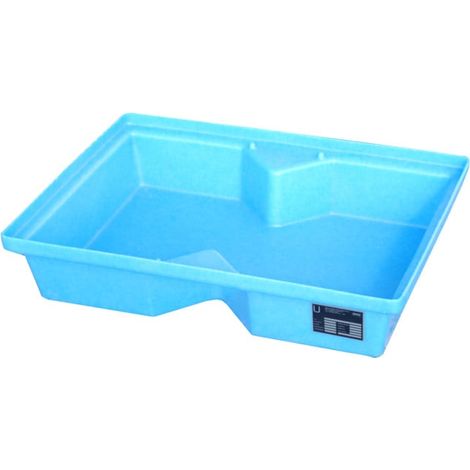 Bauer Südlohn GREEN-LINE Bac de rétention PE pour palettes KWP-P 40, polyéthylène robuste, bleu (1/2)