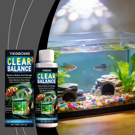 Nettoyant pour aquarium pour le nettoyage et l'entretien quotidiens des aquariums d'eau douce - 100 ml (1/5)