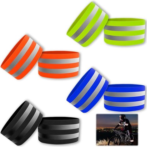 8 PCS Reflective Armbands, High Visibility Safety Armbands, Luminous Armbands for Children and Adults, Reflective Cycling Wristbands for Jogging and Cycling Protection (1/5)