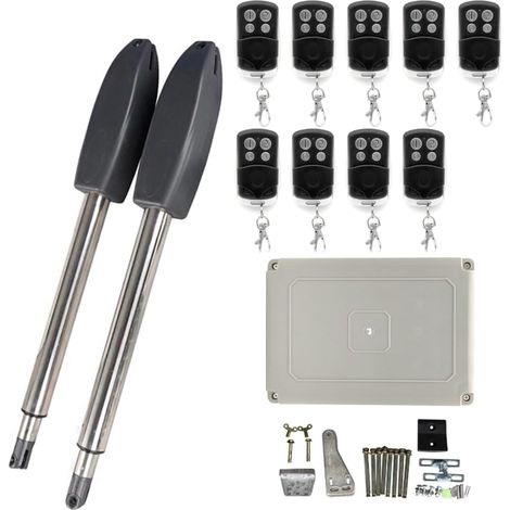 Kit d'ouvre-Portes automatiques Kit d'ouverture de Porte pivotante électrique Automatique 400KG pour Accessoires de Portail Coulissant (Color : 9 Remote, Size : 1 UK) (1/5)