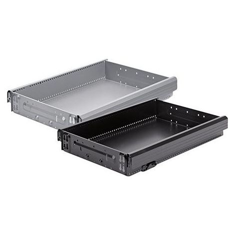 Hettich – Tiroir en acier avec installation dissimulée – Boîte à impulsions en métal entier – Charge maximale 30kg – Hauteur 2 HE - 20532mit