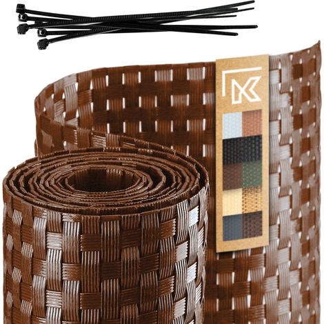 KADAX Zaunband aus Technorattan, Honig, 19 x 25 cm