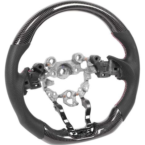 Volant en Cuir perforé en Fiber de Carbone pour 3 Axela/6 Atenza 17-18, Mise à Niveau pour une Expérience de Conduite de Luxe (1/5)