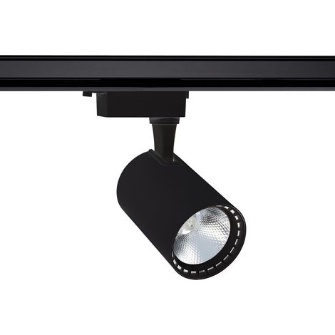 Faretto LED Binario Monofase 30W Bron Nero 4000K Bianco Naturale
