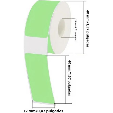2 rubans thermiques pour imprimante d'étiquettes P15 : 12x40mm, 160pcs/rouleau, compatibles avec Phomemo D30, Marklife P12 P11 Labelle, Fabricant d'autocollants (1/5)