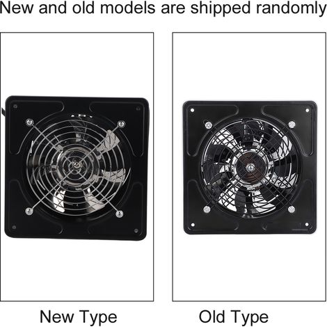 Ventilador de pared de 40 W (190 mm) para baño y cocina – Alta ventilación, bajo nivel de ruido, 220 V (Negro) (1/5)