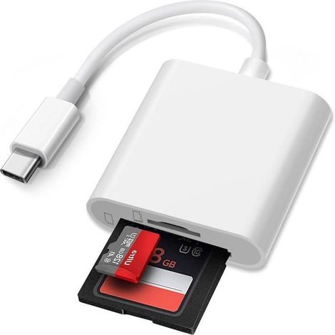 Lecteur De Carte Sd Usb C, Adaptateur Carte Sd De Type C Pour Carte Sd/ Sd, Lecteur De Carte Mémoire Externes Pour (1/5)