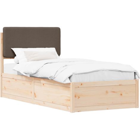 Maison Exclusive - Letto con Testiera Rivestita Talpa 80 x 200 cm Pino massello
