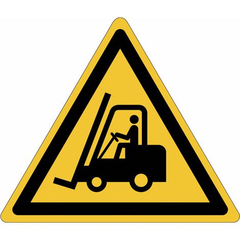 Cartelli adesivi ISO 7010 "Passaggio carrelli" - W014 - Misura: 100mm x 100mm - Numero Pezzi: 50 pezzi