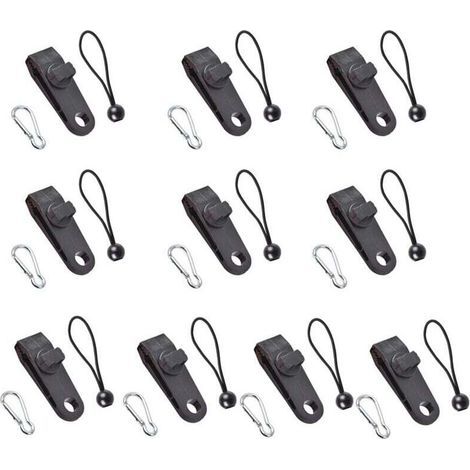 12-teiliges Set Planenclips, robuste Planenclips, Sofort-Markisenclips für Planen, Zelte, Wohnwagen, Gartensonnenschutz, schwarz (12) (1/4)