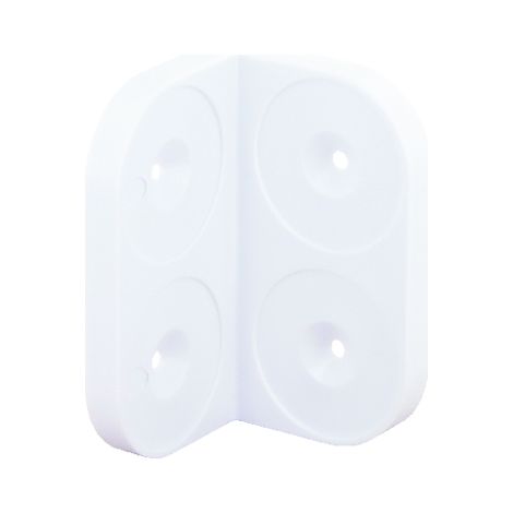 Angolare di assemblaggio per mobili 30x30x16 PVC bianco - 4 pezzi - Vynex
