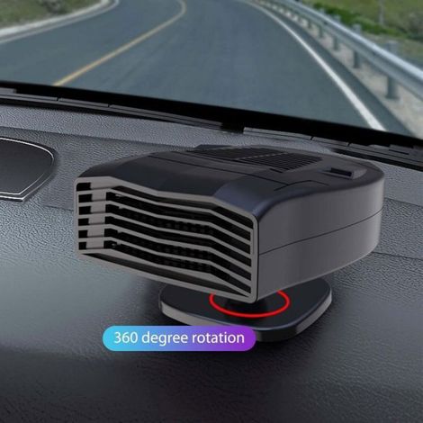 Chauffage voiture portable - Chauffage rapide Base rotative 360 degrés - Hiver pare brise - 12V allume cigare (1/5)
