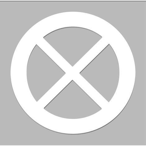 Pochoir Arrêt et Stationnement Interdits (W0218). Pochoir Interdiction de stationner. Taille au Choix. PVC Expansé 5mm - 800 x 800 mm