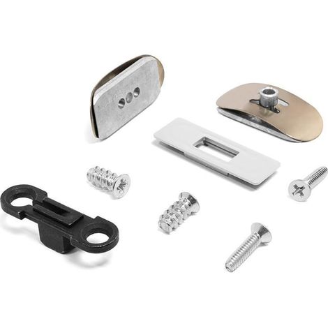 herrajes slimwinch. acero y plástico. puertas descendentes. cierre suave. montaje oculto. espesor 18mm - effegi brevetti acabado blanco tipo herraje embutir