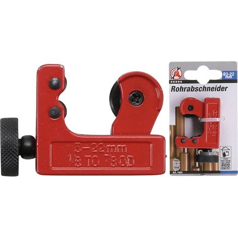 Tagliatubi bgs 1905 3-22 mm compatto nero rosso (1/3)