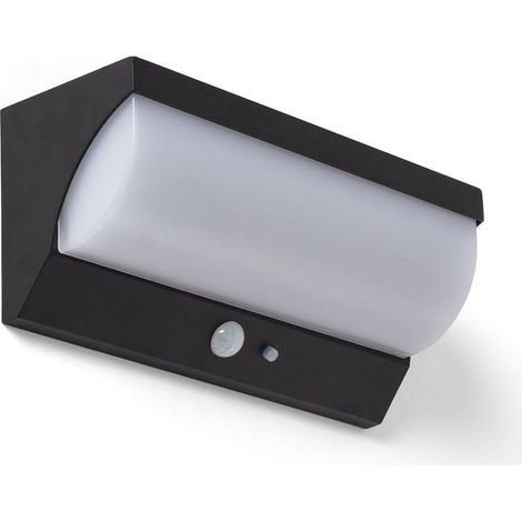 Applique Murale Extérieure Solaire LED 5W Aluminium avec Détecteur de Mouvement Goran Noir (1/5)