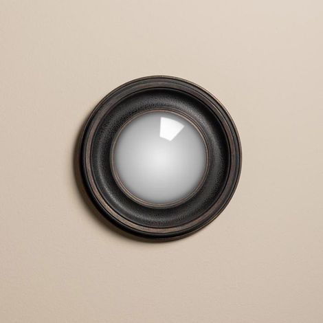 Miroir convexe patine noire 24cm (1/2)
