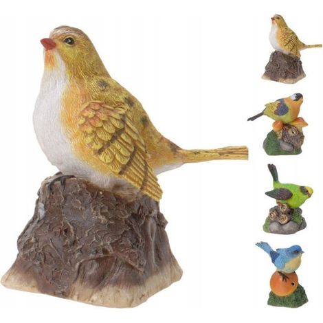 Progarden, Uccello Decorativo con Suono, 11 cm, Resina