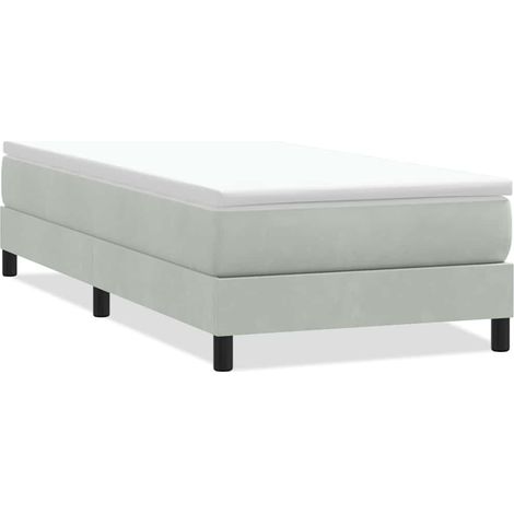 Maison Exclusive - Postel Box Spring bez matrace Light Grey 80x210 cm Velvet (1/5)